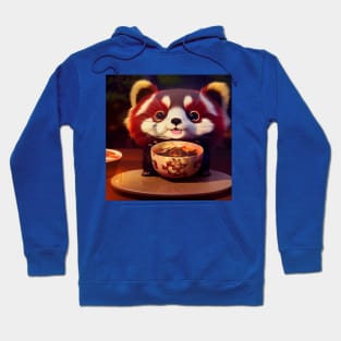 Kawaii Red Panda Eating Ramen Hoodie